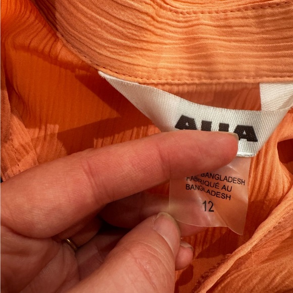 ALIA VINTAGE SALMON SHORT SLEEVES BUTTON DOWN SHIRT - 12 - Picture 3 of 11